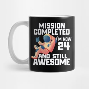 24th birthday astronaut 24 years old outer space birthday Mug